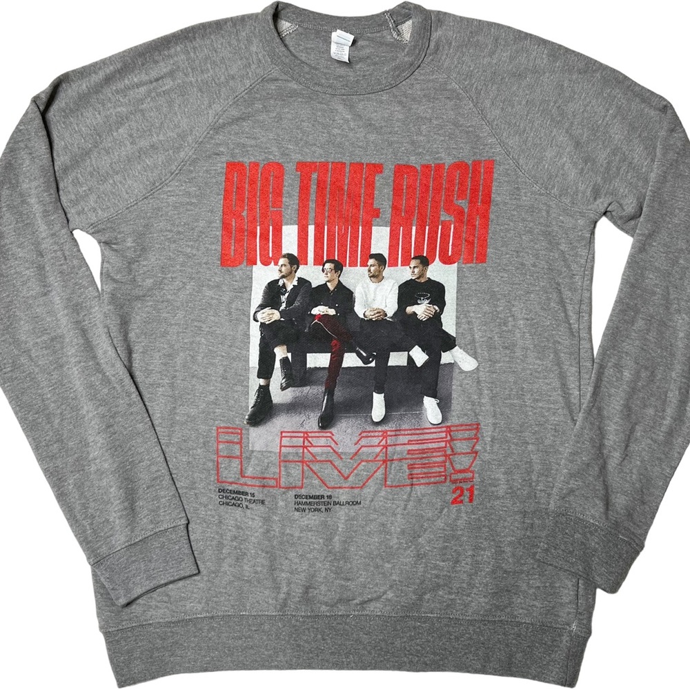 NWOT Big Time Rush Live Reunion Tour 21’ Graphic Crewneck Sweatshirt Women’s XL
